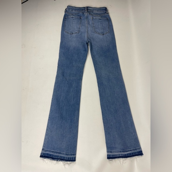 Prosperity Mid Rise Frayed Hem Trouser Bootcut Jeans. size 28 - Picture 2 of 11